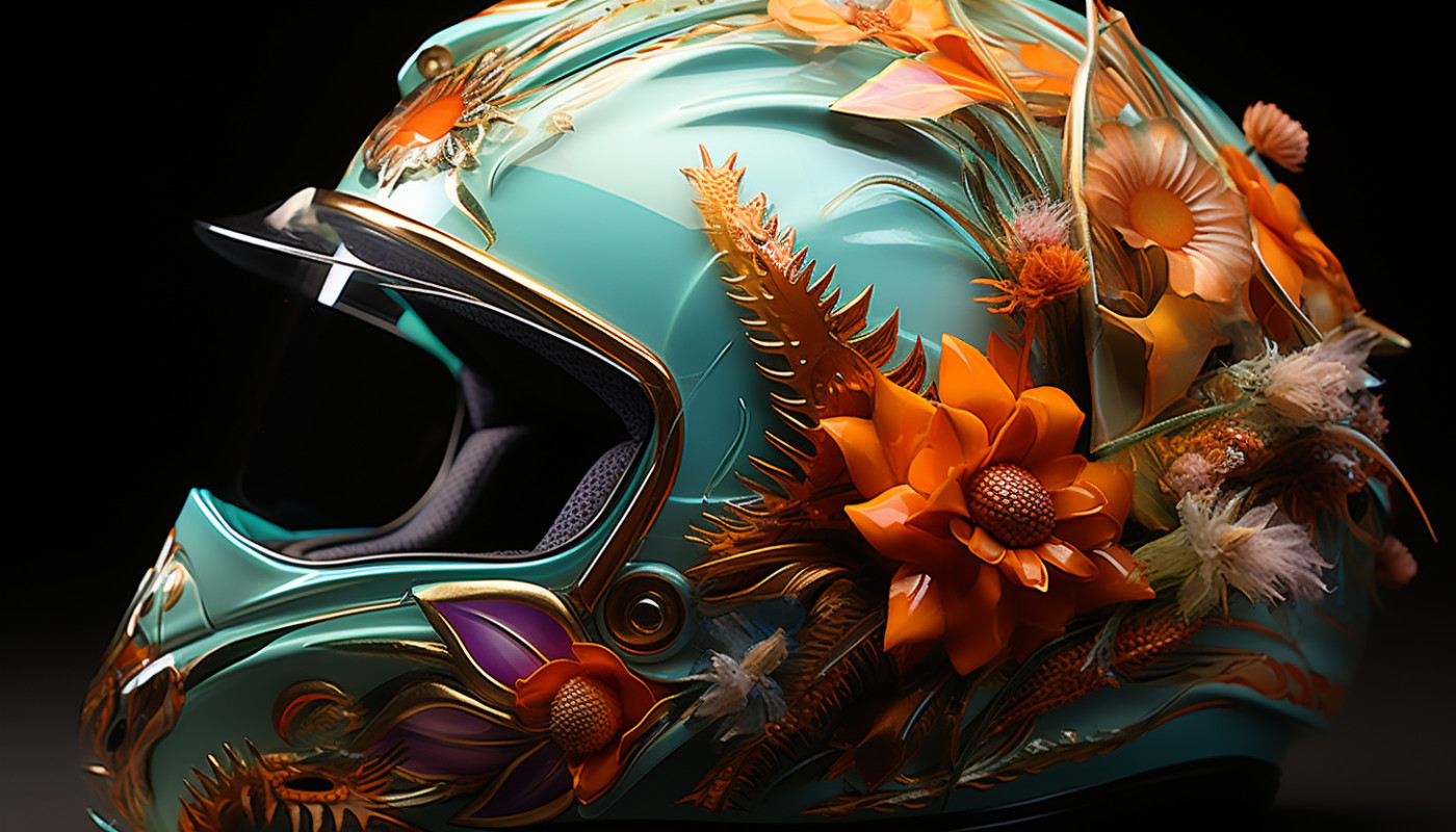 Quand l'art s'invite sur les casques de moto